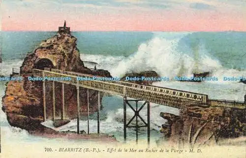 R597634 700 Biarritz B P Effet de la Mer au Rocher de la Vierge M D Marcel Delbo