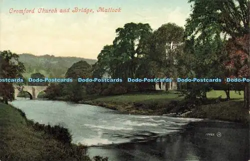 R593483 Matlock Cromford Church and Bridge Valentines Serie