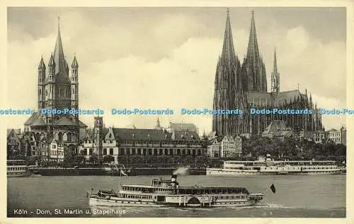 R5955 Köln Dom St Martin u Stapelhaus 808 Hoursch und Bechstedt