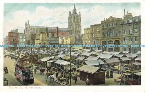 R595667 1287 Norwich Market Place Autochrom Bild Briefpapier Marke Pfau