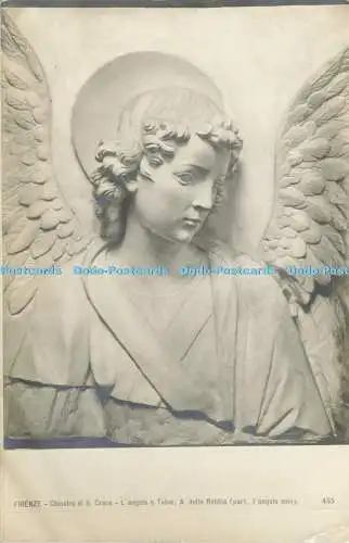R589777 Firenze Chiostro di S Croce Langelo e Tobia A della Robbia part langelo