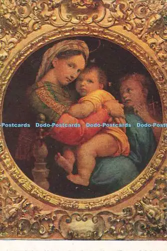 R589778 Gemälde Portrait Frau mit Kindern P C C F Uff Rev Stampa N 3995