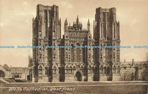 R597722 Wells Cathedral West Front T W Phillips No 23867 Friths Series