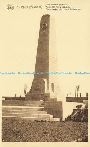 R589829 Flion 7 Ypern Messines New Zeeland Memorial Bruxelles Nord