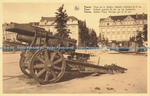 R593606 Ypern Station Place German Gun of 21cm Nels Ern Thill