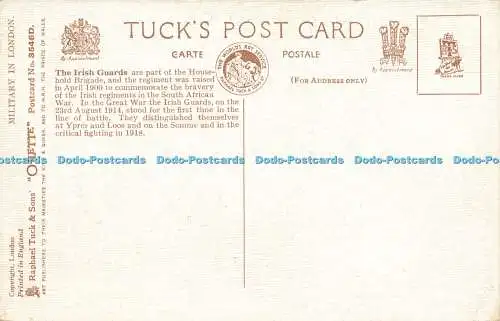 R591716 Irish Guards Military in London Tuck Oilette No 3546D