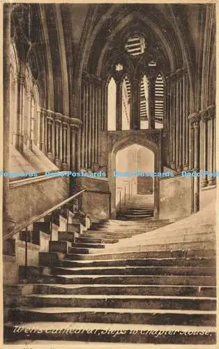 R589839 Wells Cathedral Steps to Chapter House Friths Series No 2568B 1931 T W P