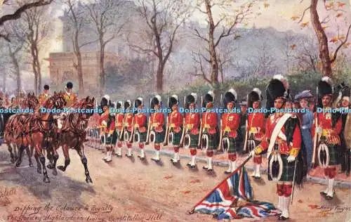 R591717 Dipping Colours to Royalty Gordon Highlanders Military in London Series