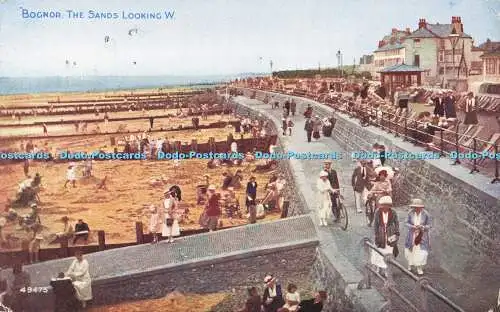 R591719 Bognor Sands Looking W 49475 Celesque Series Photochrom 1924