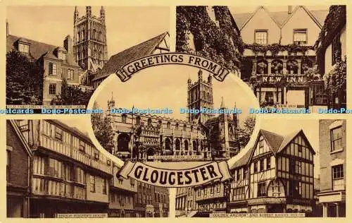 R593629 Grüße aus der Gloucester Cathedral aus South Bishop Hooper House M und