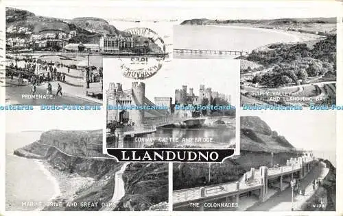 R597788 Llandudno W 1381 Silveresque Valentines 1952 Multi View