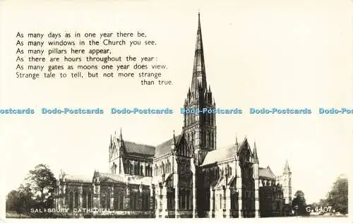 R597803 Salisbury Cathedral G 4407 Valentines RP