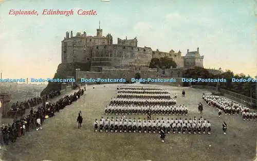 R595799 Esplanade Edinburgh Castle F Hartmanns Real Glossy Serie G 1051 4 1909