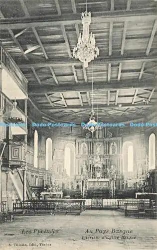 R589896 Les Pyrenees A Villatte Au Pays Basque Interieur dEglise Basque