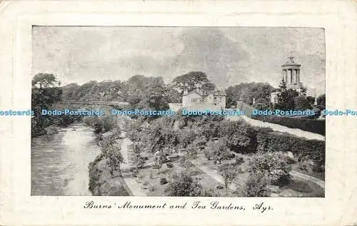 R595828 Burns Monument and Tea Gardens Ayr Ideal Serie D und S K Davidsons Silv