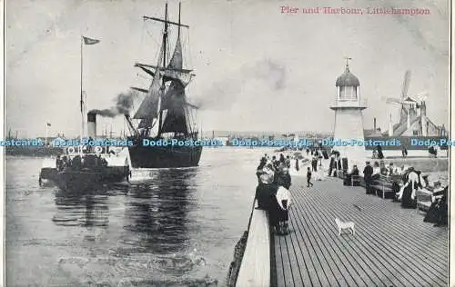 R593701 Littlehampton Pier and Harbour Valentines Serie