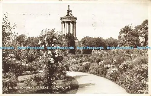 R593707 Ayr Alloway Burns Monument Gardens A D Henderson 1952