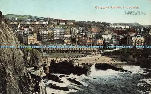 R595858 Capstone Parade Ilfracombe Valentines Colourtone Series 1923