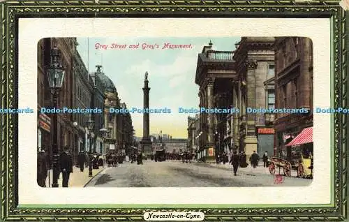 R591827 Newcastle on Tyne Grey Street and Greys Monument A and G Taylors Orthoch