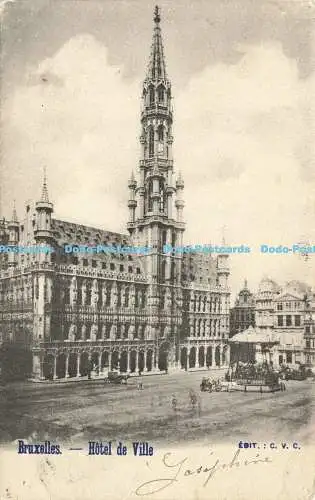 R589963 Bruxelles Hotel de Ville C V C 1902