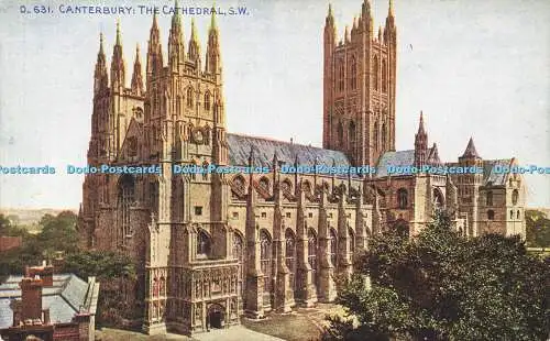 R591899 D 631 Canterbury Cathedral S W Celesque Series Photochrom