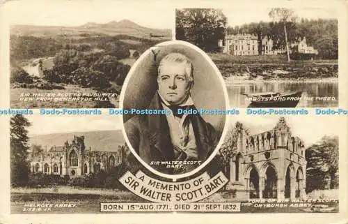 R597948 A Memento of Sir Walter Scott Bart Born 15th Aug 1771 Gestorben 21st Sept 183