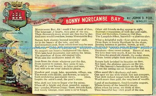 R593807 A Souvenir of Bonny Morecambe Bay John D Fox 1920