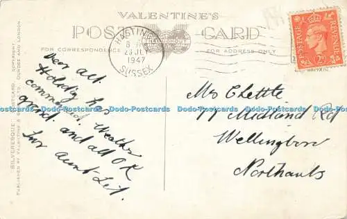 R597953 Fairlight Glen Lovers Seat Hastings G 8938 Silveresque Valentines 1947