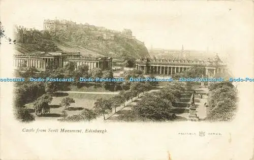 R595959 Castle from Scott Monument Edinburgh Reliable Series W R and S 1903