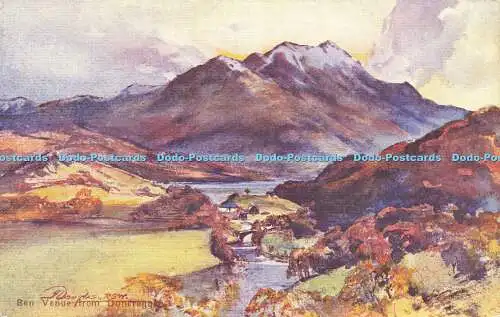 R591920 Ben Venue from Duncraggan Art Colour B F C Parr Valentines 1953