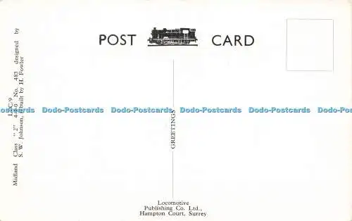 R593838 Midland Class 2 4 4 0 No 483 designed by S W Johnson rebuilt by H Fowler