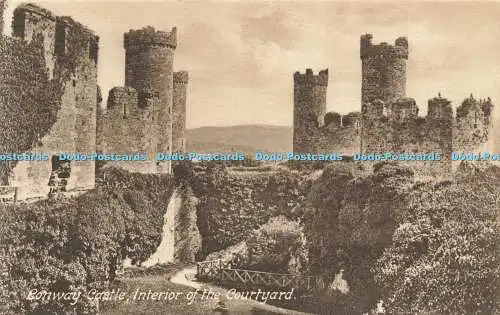 R597981 Conway Castle Interior of Courtyard R E Jones Friths Series