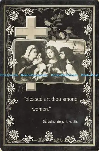 R590076 Gesegnete Kunst Du Unter Frauen Hl. Lukas Kap. 1 v 29 Aristophot 1909