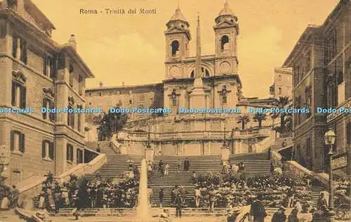 R595998 Roma Trinita dei Monti 6 Fototipia Alterocca Terni