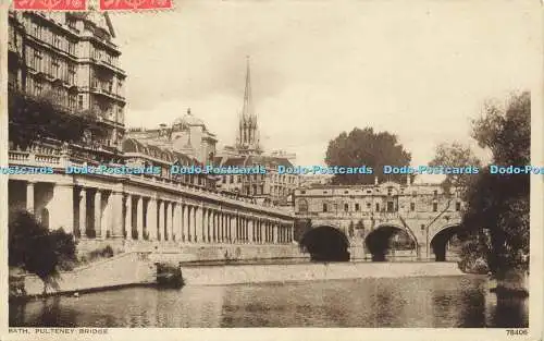 R598006 Bath Pulteney Bridge Photochrom 1946