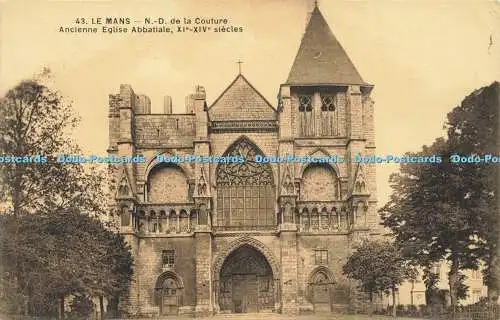 R593905 Le Mans N D de la Couture Ancienne Eglise Abbatiale XI XIV siecles A Dol