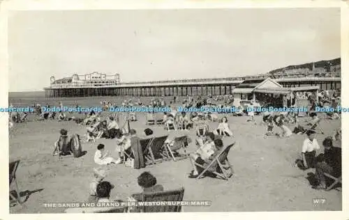 R596043 Sands and Grand Pier Weston Super Mare W7 1959 Lansdowne Publishing