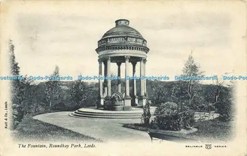 R598063 Leeds Roundhay Park The Fountain Nutt W R and S Reliable Series