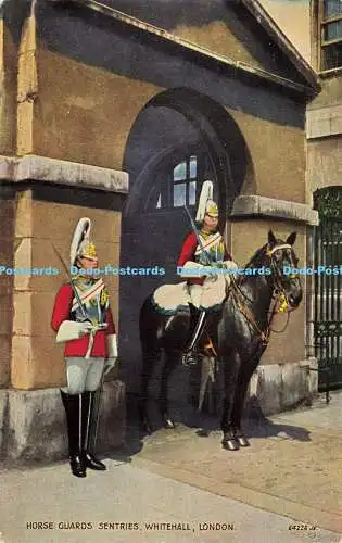 R590162 London Whitehall Horse Guards Sentries Valentine Valesque