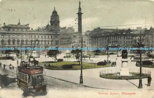 R596065 George Square Glasgow Caledonia Serie J M G E Serie Nr 185 1905