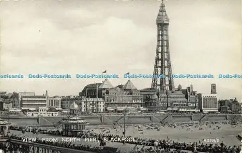 R593934 Blackpool Blick vom North Pier Valentine Silveresque 1959