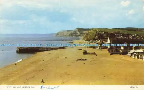 R592024 West Bay and Golden Cap KBRD 104 Cotman Color Jarrold 1961