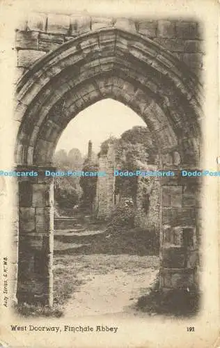 R590179 Finchale Abbey West Doorway G H W B Auty Serie 1906