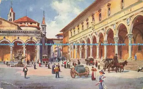 R596099 Florence Series II Piazza dell Annunziata Wide Wide World H B Wimbush Tu