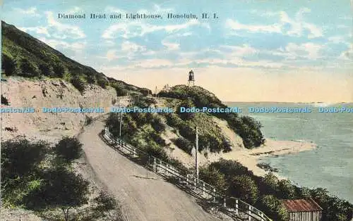 R593974 Honolulu H I Diamond Head and Lighthouse Island Curio