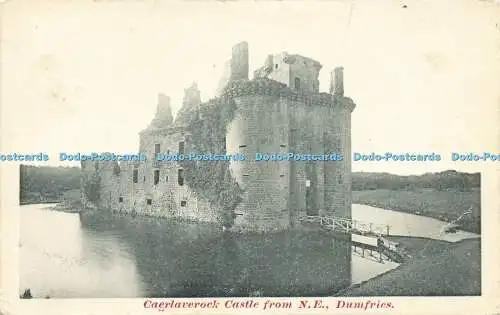 R598123 Dumfries Caerlaverock Castle aus N E G W W 1904