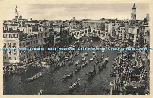 R598127 Venezia Der Rialtobrückenstab Grafico Cesare Capello