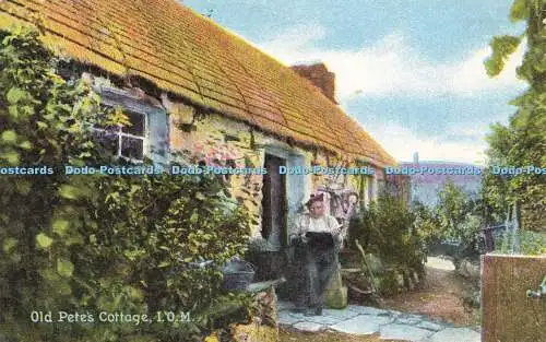 R592099 Old Petes Cottage I O M Fine Art Post Cards Shureys Publications 1909