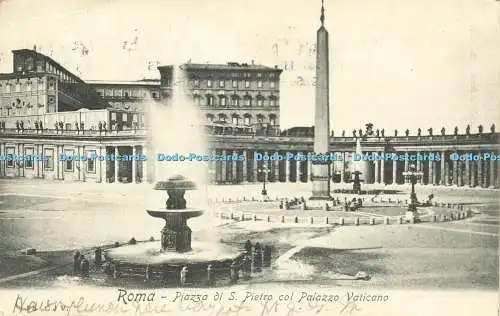 R596196 75 C J V Roma Piazza di S Pietro col Palazzo Vaticano NB Sul lato anteri