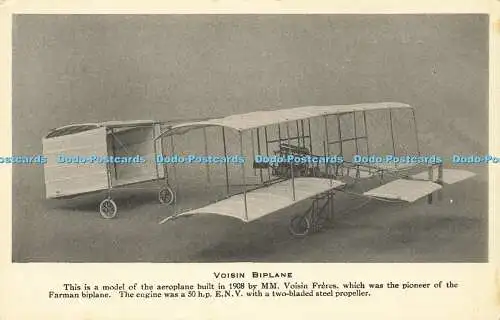 R592196 Voisin Doppeldecker H M Briefpapier Zinco Collotype